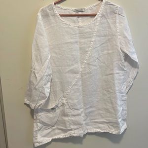 CUT LOOSE 100% linen top size L